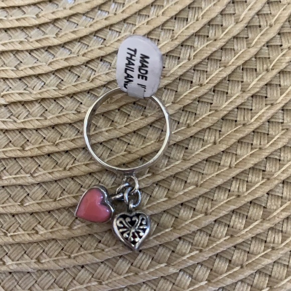 NEW 925 silver ring size 4 with pink and red heart-shaped stones - Picture 6 of 8